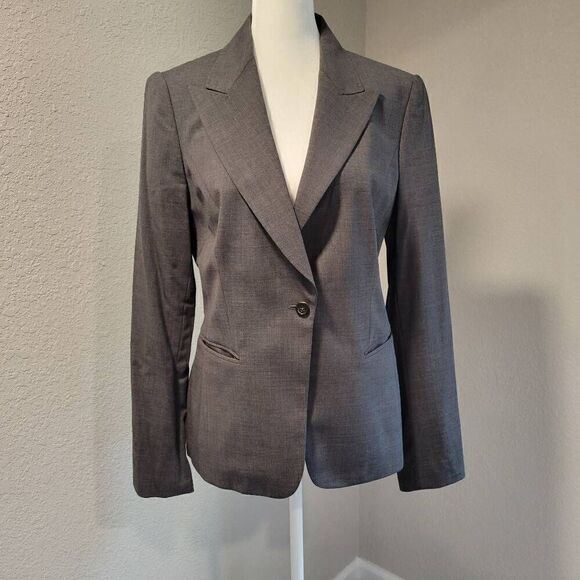 Elie Tahari Women's Wool Gray Blazer Size 10 - Picture 1 of 9